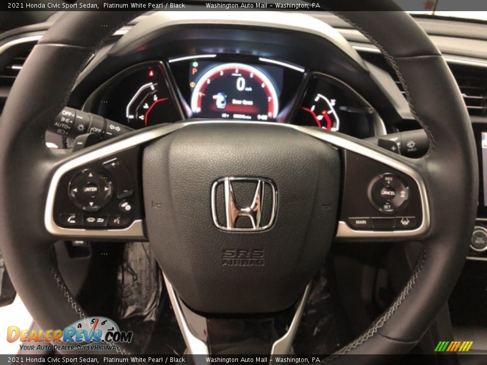 2021 Honda Civic Sport Sedan Platinum White Pearl / Black Photo #11