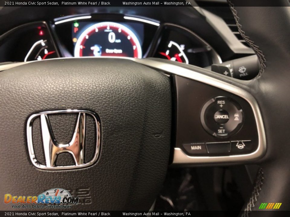 2021 Honda Civic Sport Sedan Platinum White Pearl / Black Photo #13