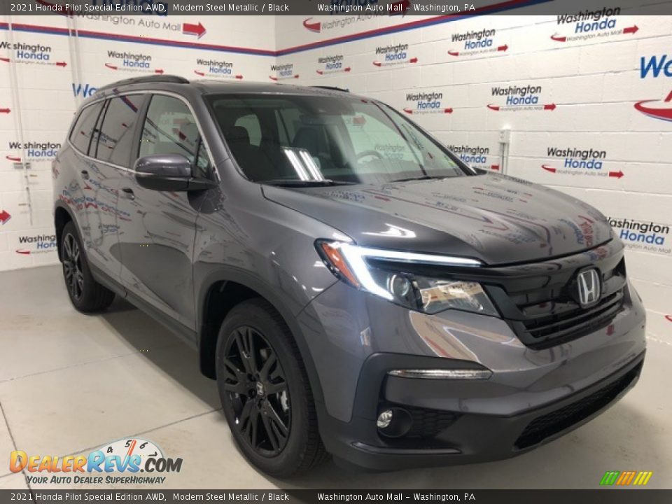 2021 Honda Pilot Special Edition AWD Modern Steel Metallic / Black Photo #2