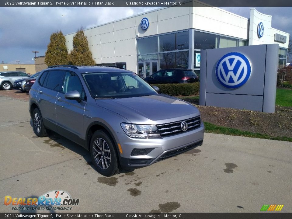 2021 Volkswagen Tiguan S Pyrite Silver Metallic / Titan Black Photo #1