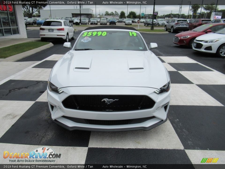 2019 Ford Mustang GT Premium Convertible Oxford White / Tan Photo #3