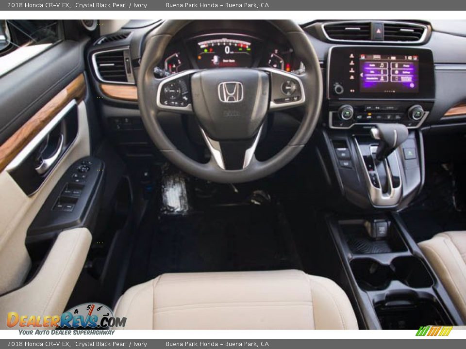 2018 Honda CR-V EX Crystal Black Pearl / Ivory Photo #5