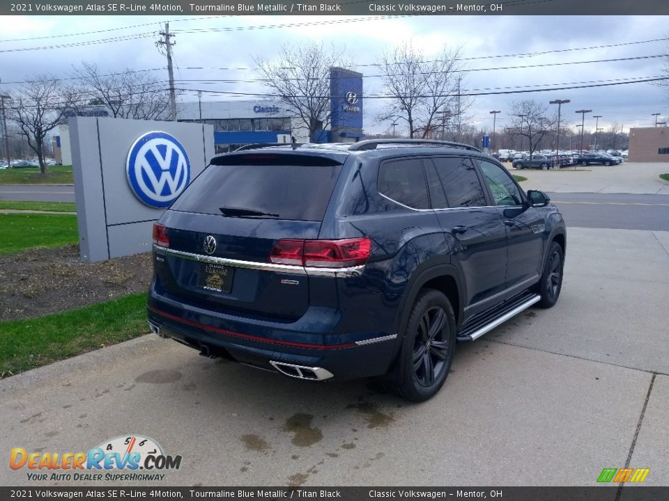 2021 Volkswagen Atlas SE R-Line 4Motion Tourmaline Blue Metallic / Titan Black Photo #2