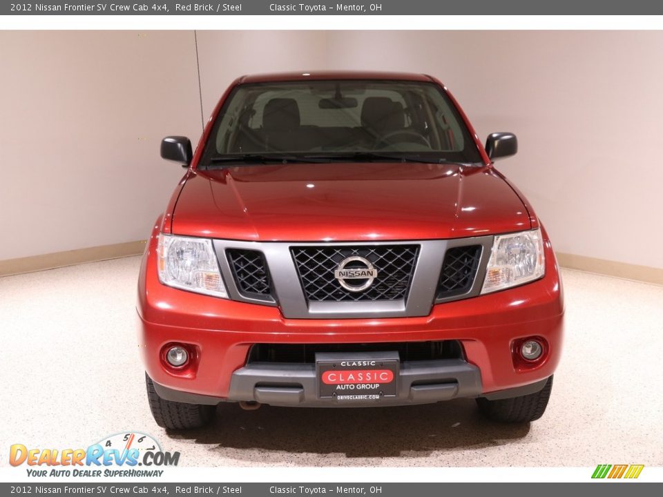 2012 Nissan Frontier SV Crew Cab 4x4 Red Brick / Steel Photo #2