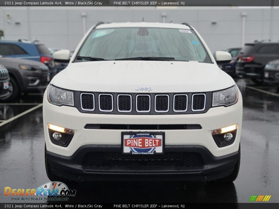 2021 Jeep Compass Latitude 4x4 White / Black/Ski Gray Photo #3