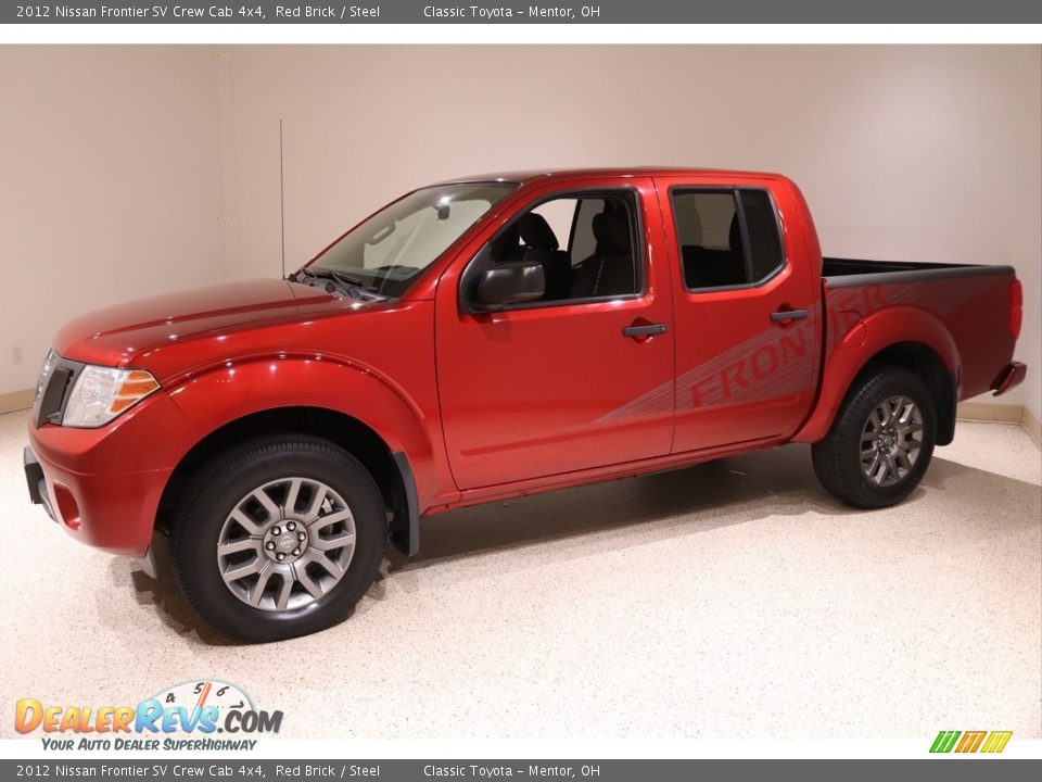 2012 Nissan Frontier SV Crew Cab 4x4 Red Brick / Steel Photo #3