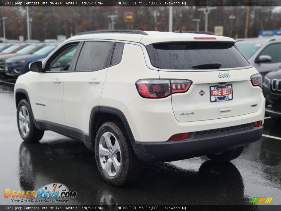 2021 Jeep Compass Latitude 4x4 White / Black/Ski Gray Photo #6