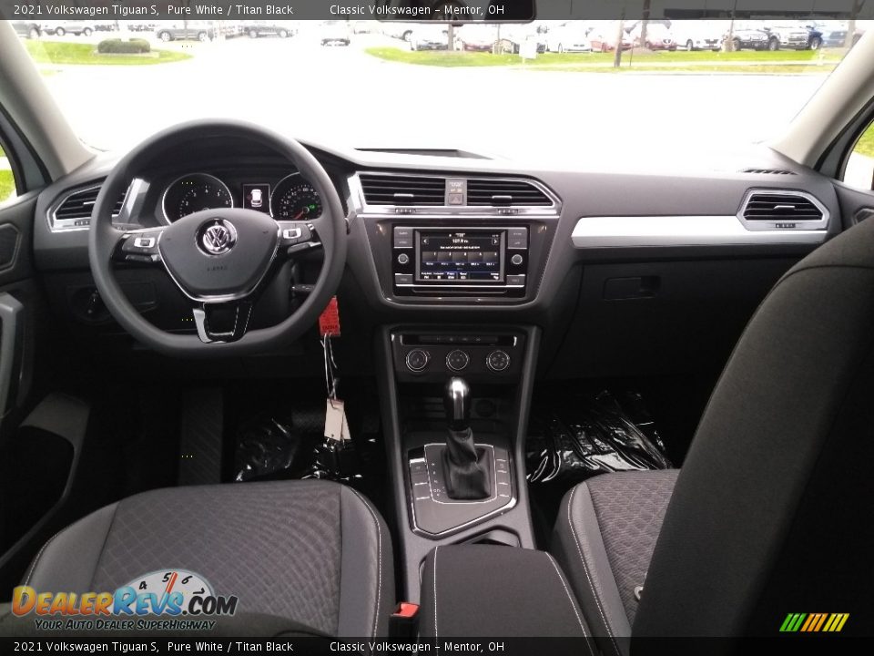 2021 Volkswagen Tiguan S Pure White / Titan Black Photo #3