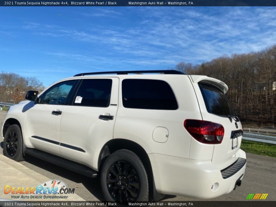 2021 Toyota Sequoia Nightshade 4x4 Blizzard White Pearl / Black Photo #2
