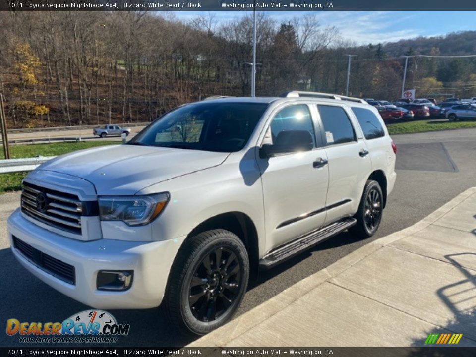 2021 Toyota Sequoia Nightshade 4x4 Blizzard White Pearl / Black Photo #12