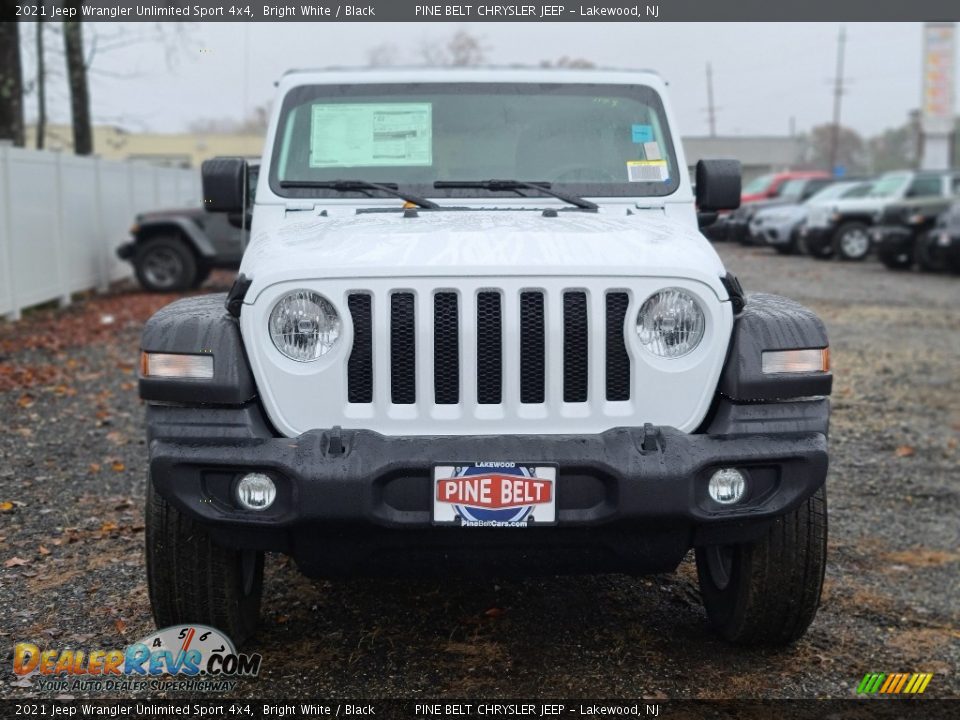 2021 Jeep Wrangler Unlimited Sport 4x4 Bright White / Black Photo #3