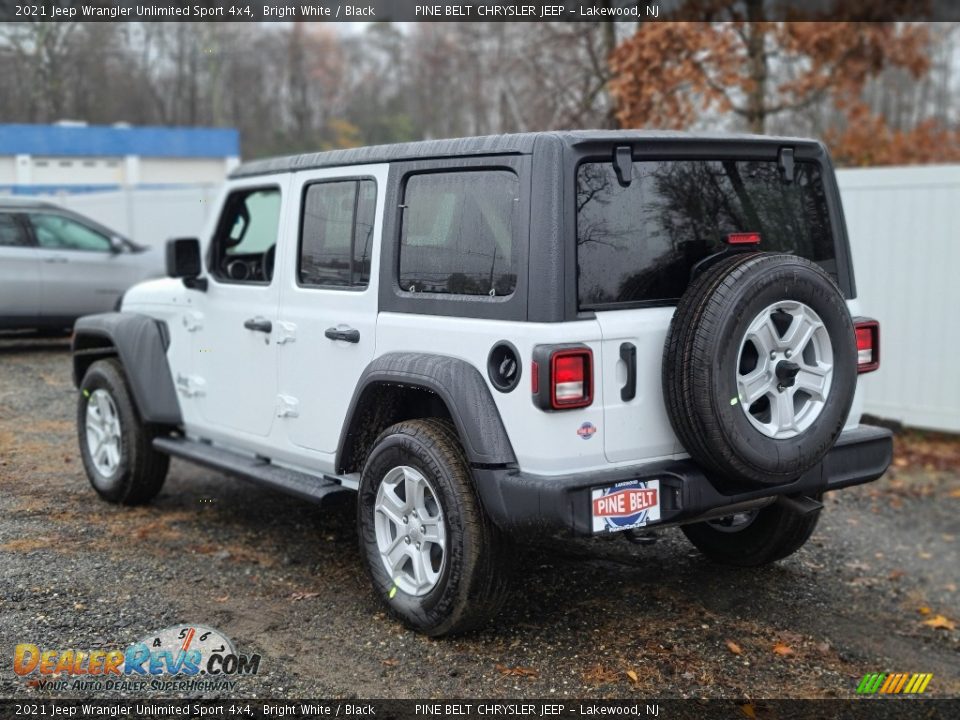 2021 Jeep Wrangler Unlimited Sport 4x4 Bright White / Black Photo #6