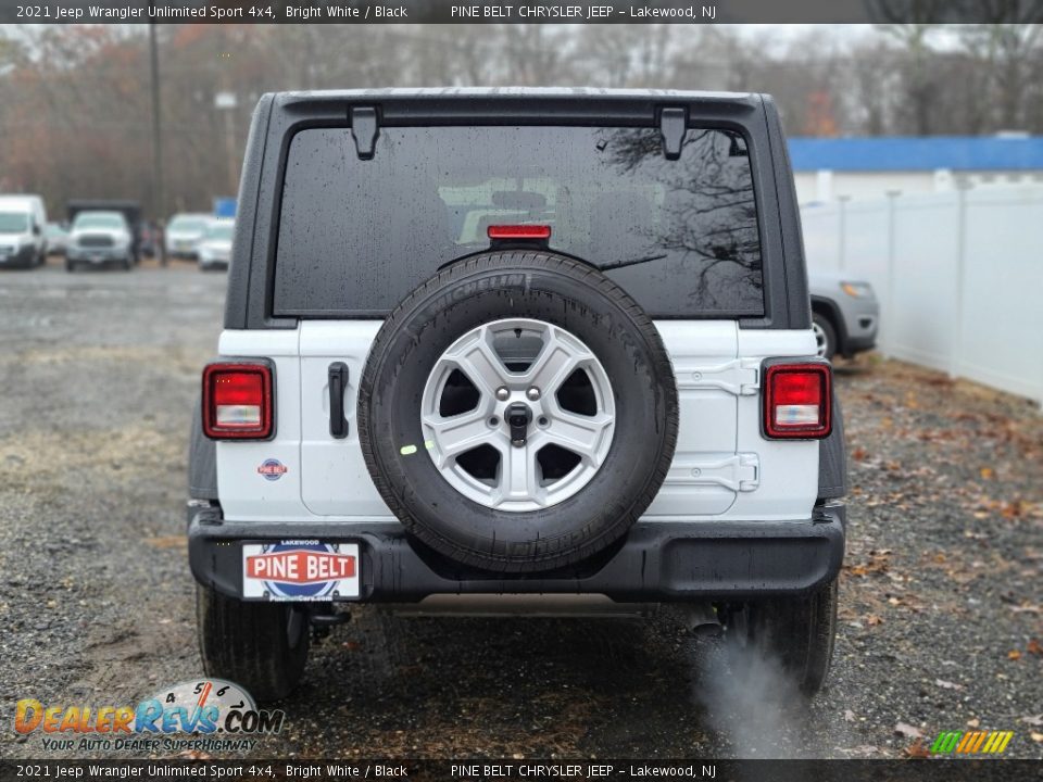 2021 Jeep Wrangler Unlimited Sport 4x4 Bright White / Black Photo #7