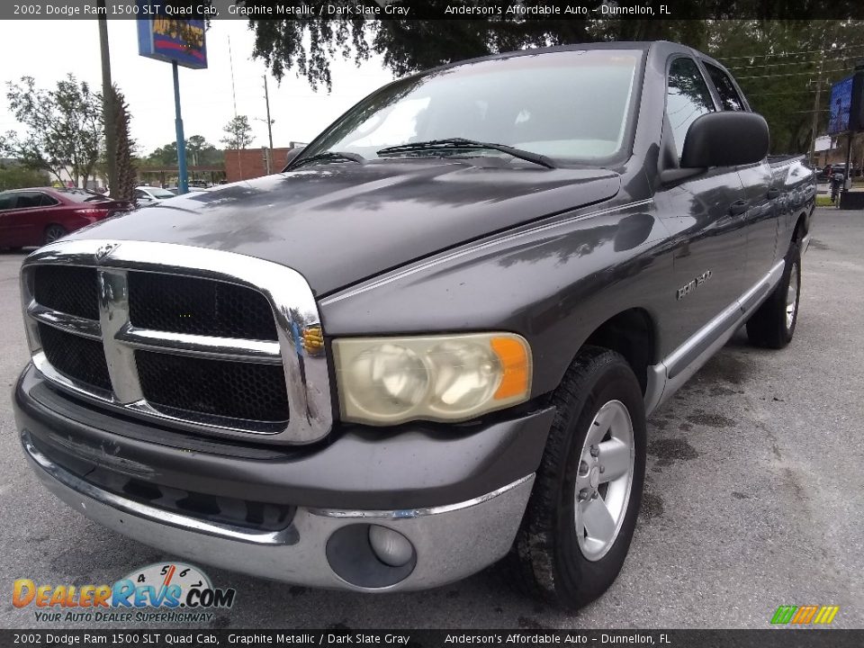 2002 Dodge Ram 1500 SLT Quad Cab Graphite Metallic / Dark Slate Gray Photo #7