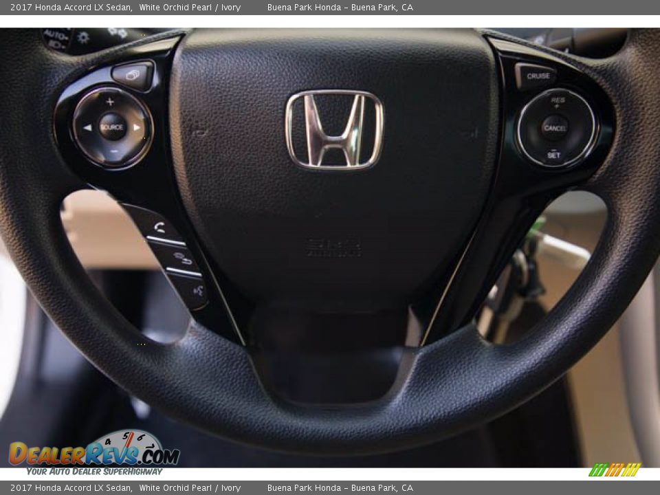 2017 Honda Accord LX Sedan White Orchid Pearl / Ivory Photo #15