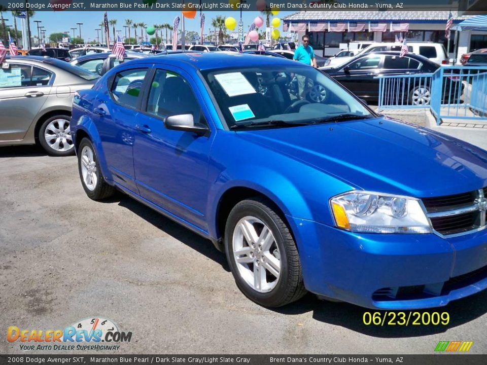 2008 Dodge Avenger SXT Marathon Blue Pearl / Dark Slate Gray/Light Slate Gray Photo #2