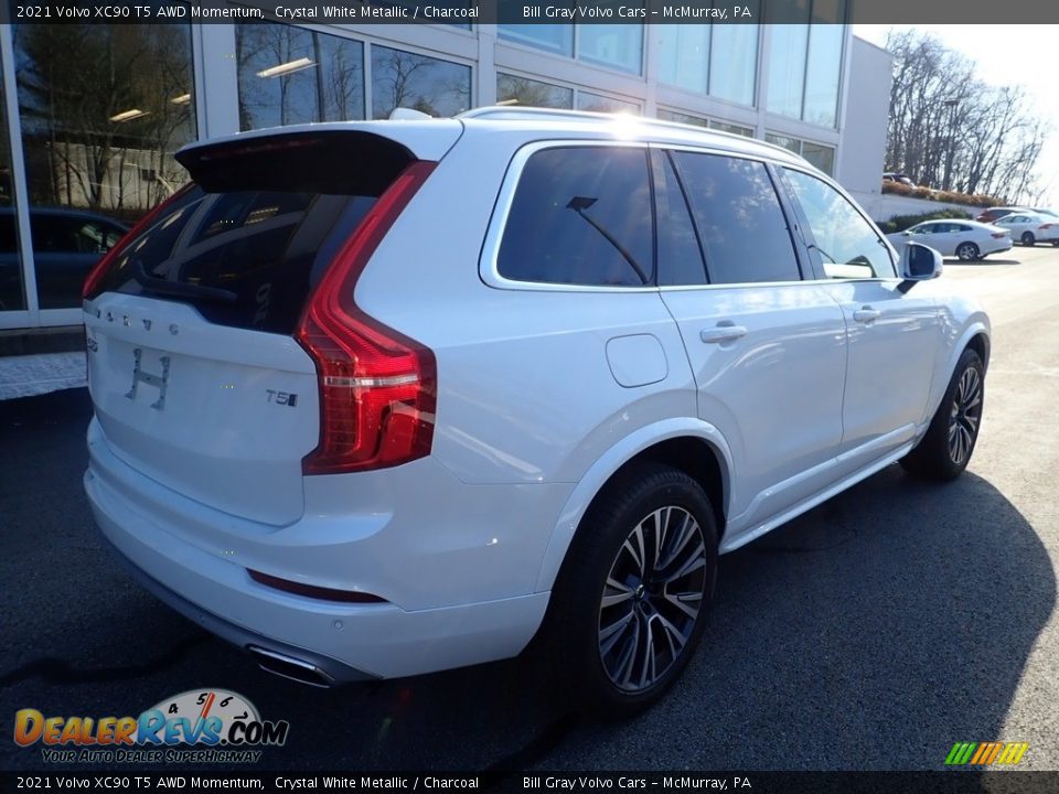 2021 Volvo XC90 T5 AWD Momentum Crystal White Metallic / Charcoal Photo #2