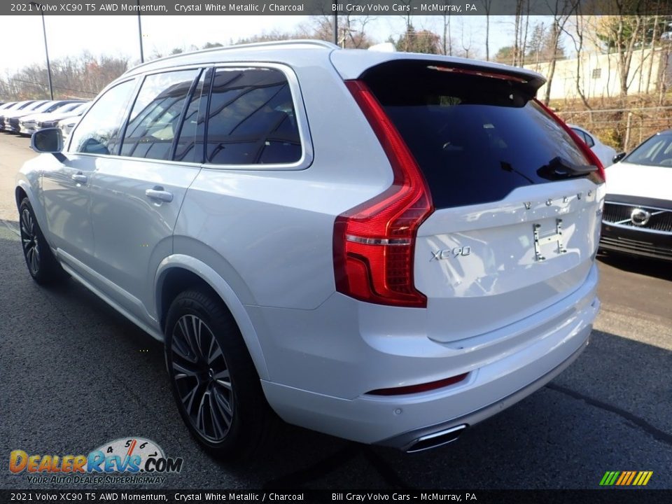 2021 Volvo XC90 T5 AWD Momentum Crystal White Metallic / Charcoal Photo #4