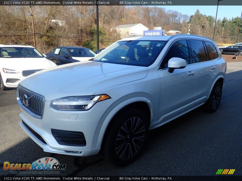 2021 Volvo XC90 T5 AWD Momentum Crystal White Metallic / Charcoal Photo #5