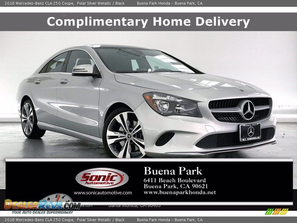2018 Mercedes-Benz CLA 250 Coupe Polar Silver Metallic / Black Photo #1