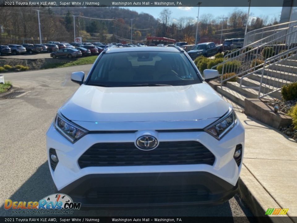 2021 Toyota RAV4 XLE AWD Super White / Nutmeg Photo #13