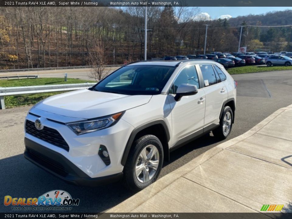 2021 Toyota RAV4 XLE AWD Super White / Nutmeg Photo #14