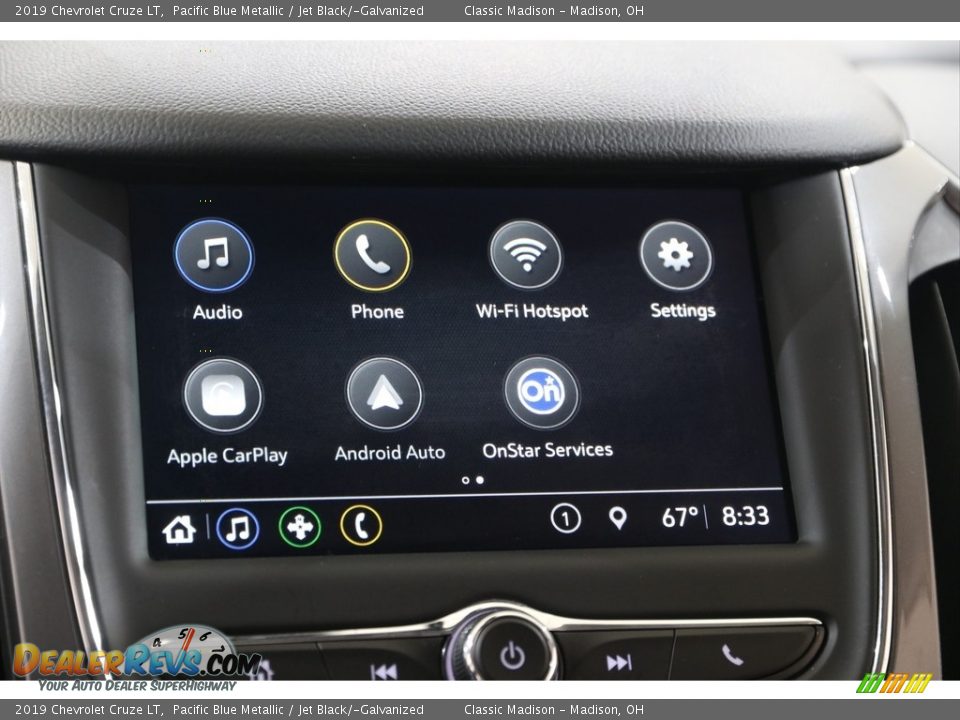 2019 Chevrolet Cruze LT Pacific Blue Metallic / Jet Black/­Galvanized Photo #9