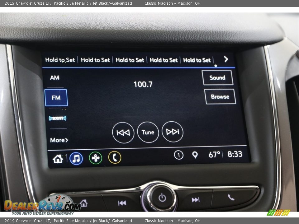 2019 Chevrolet Cruze LT Pacific Blue Metallic / Jet Black/­Galvanized Photo #10