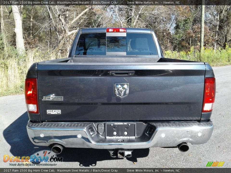 2017 Ram 1500 Big Horn Crew Cab Maximum Steel Metallic / Black/Diesel Gray Photo #7