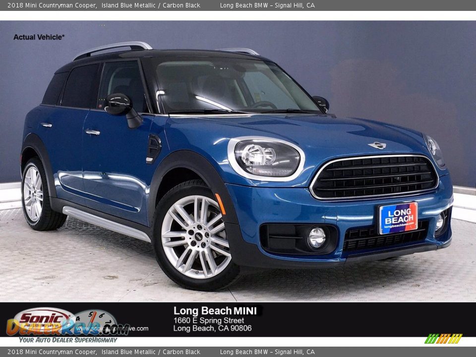 2018 Mini Countryman Cooper Island Blue Metallic / Carbon Black Photo #1