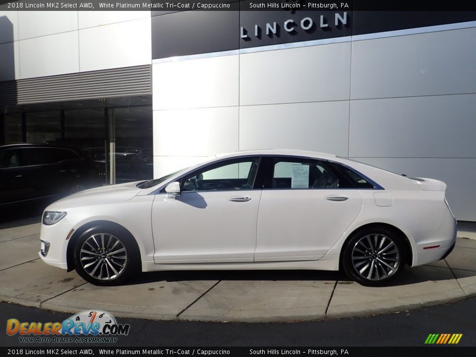 White Platinum Metallic Tri-Coat 2018 Lincoln MKZ Select AWD Photo #2