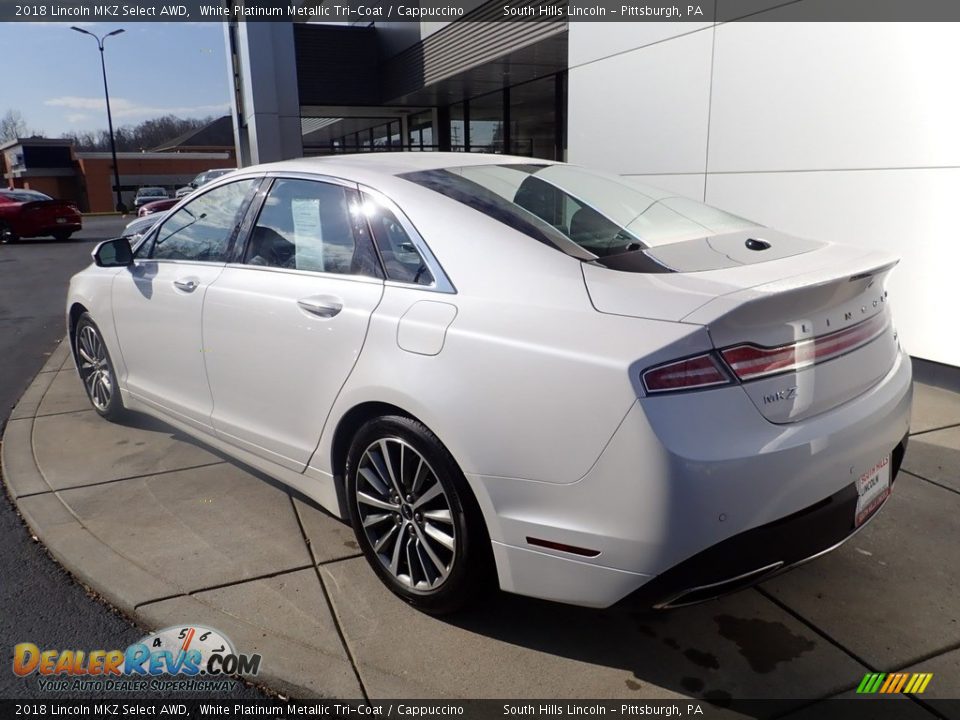 2018 Lincoln MKZ Select AWD White Platinum Metallic Tri-Coat / Cappuccino Photo #3