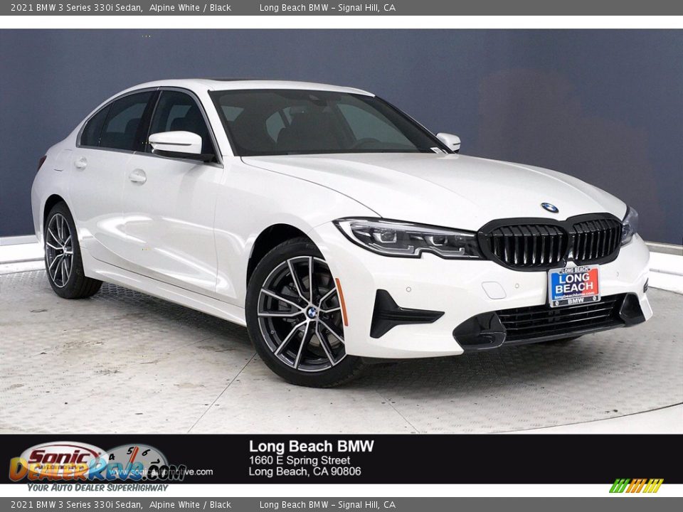 2021 BMW 3 Series 330i Sedan Alpine White / Black Photo #1