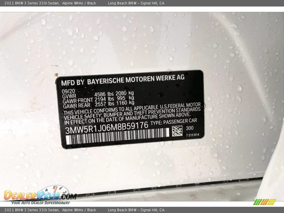 2021 BMW 3 Series 330i Sedan Alpine White / Black Photo #19