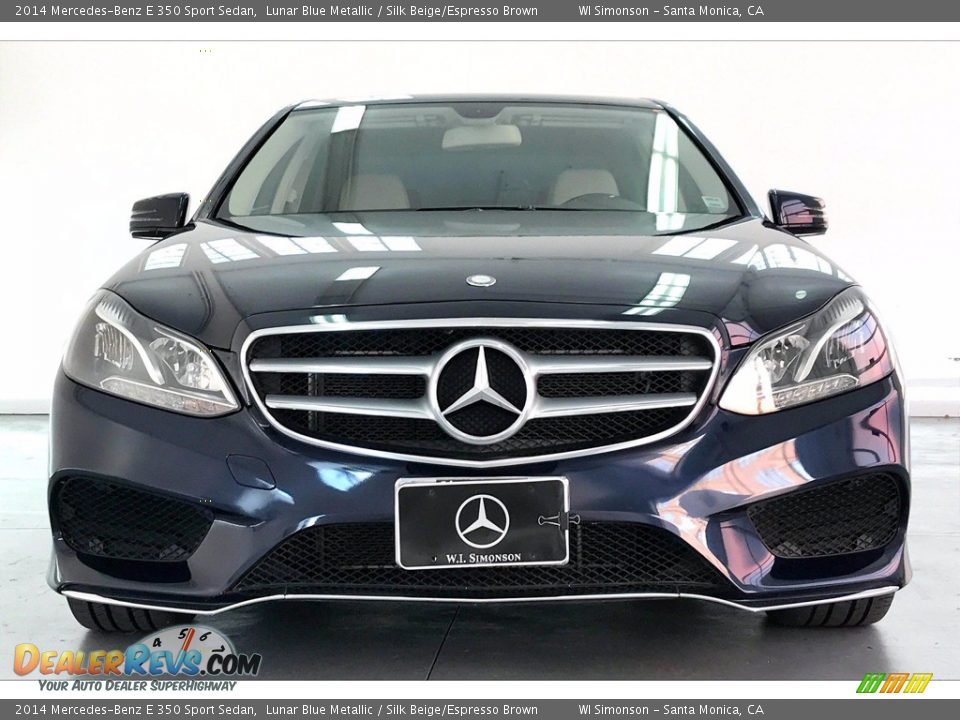 2014 Mercedes-Benz E 350 Sport Sedan Lunar Blue Metallic / Silk Beige/Espresso Brown Photo #2