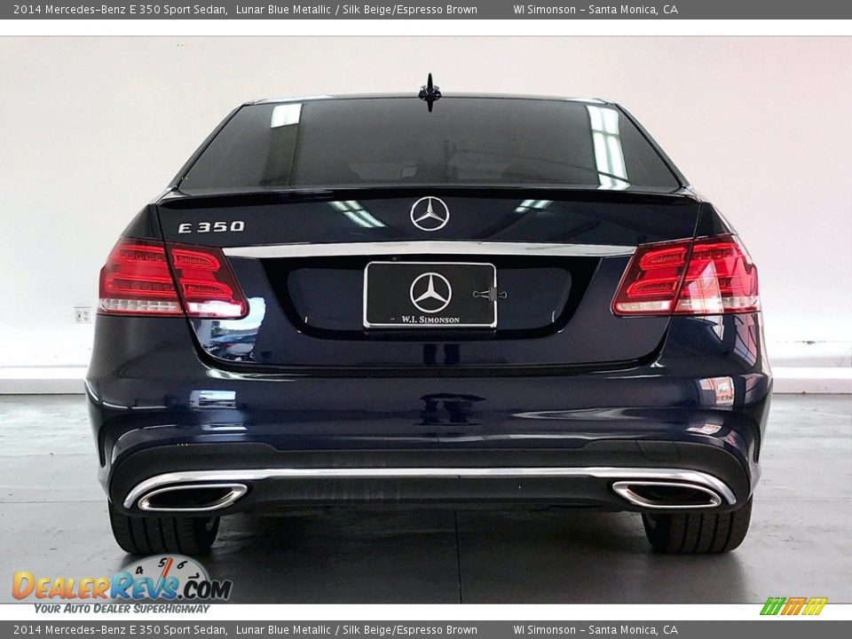 2014 Mercedes-Benz E 350 Sport Sedan Lunar Blue Metallic / Silk Beige/Espresso Brown Photo #3