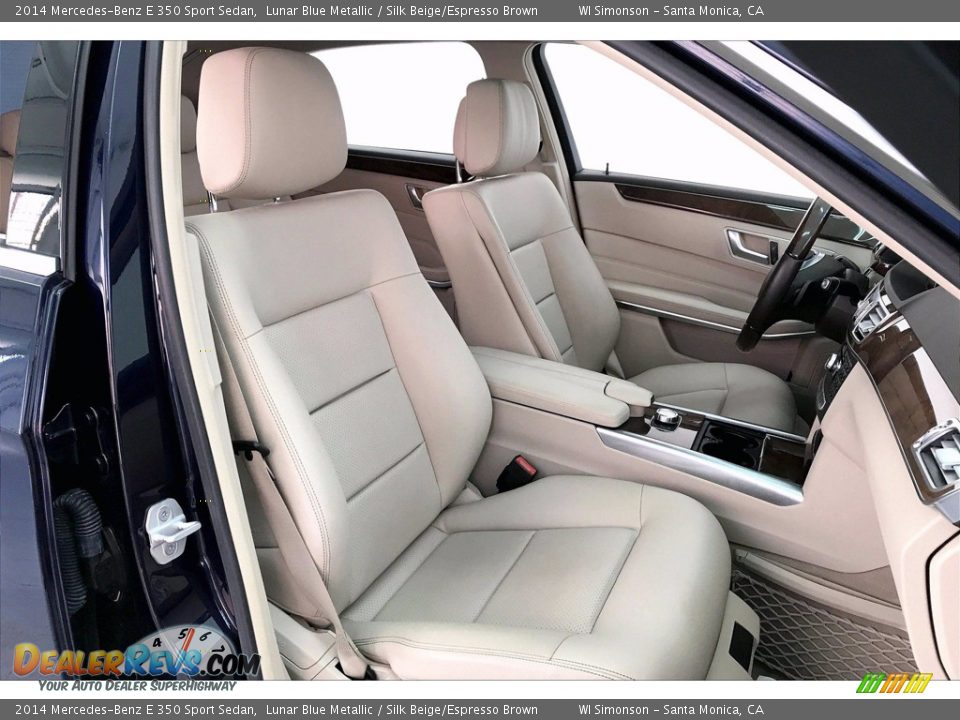 2014 Mercedes-Benz E 350 Sport Sedan Lunar Blue Metallic / Silk Beige/Espresso Brown Photo #6