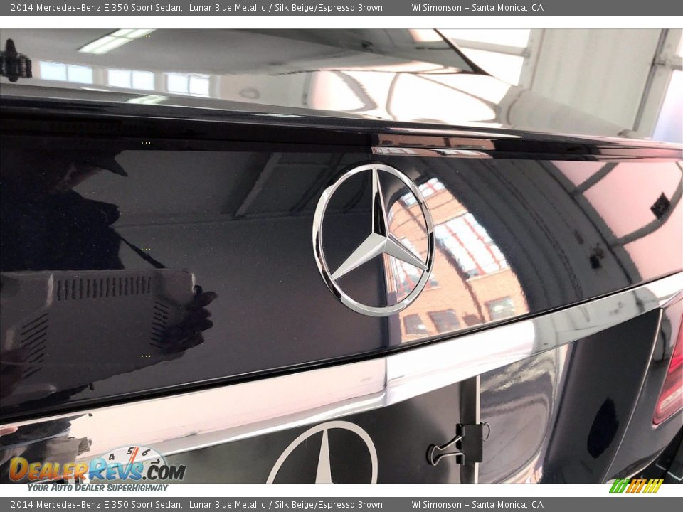 2014 Mercedes-Benz E 350 Sport Sedan Lunar Blue Metallic / Silk Beige/Espresso Brown Photo #7