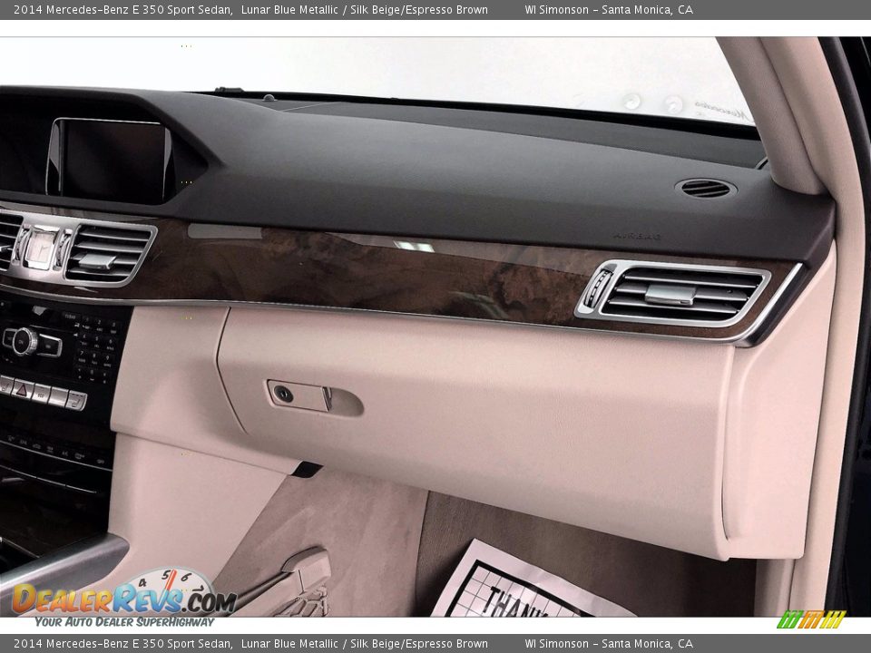 2014 Mercedes-Benz E 350 Sport Sedan Lunar Blue Metallic / Silk Beige/Espresso Brown Photo #16