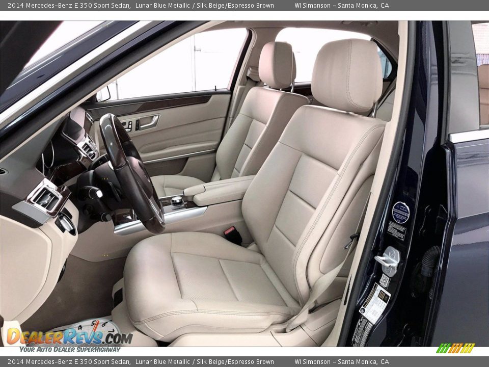 2014 Mercedes-Benz E 350 Sport Sedan Lunar Blue Metallic / Silk Beige/Espresso Brown Photo #18