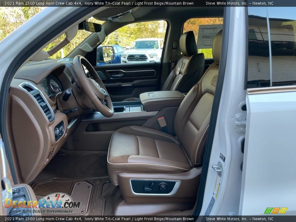 Light Frost Beige/Mountain Brown Interior - 2021 Ram 1500 Long Horn Crew Cab 4x4 Photo #14