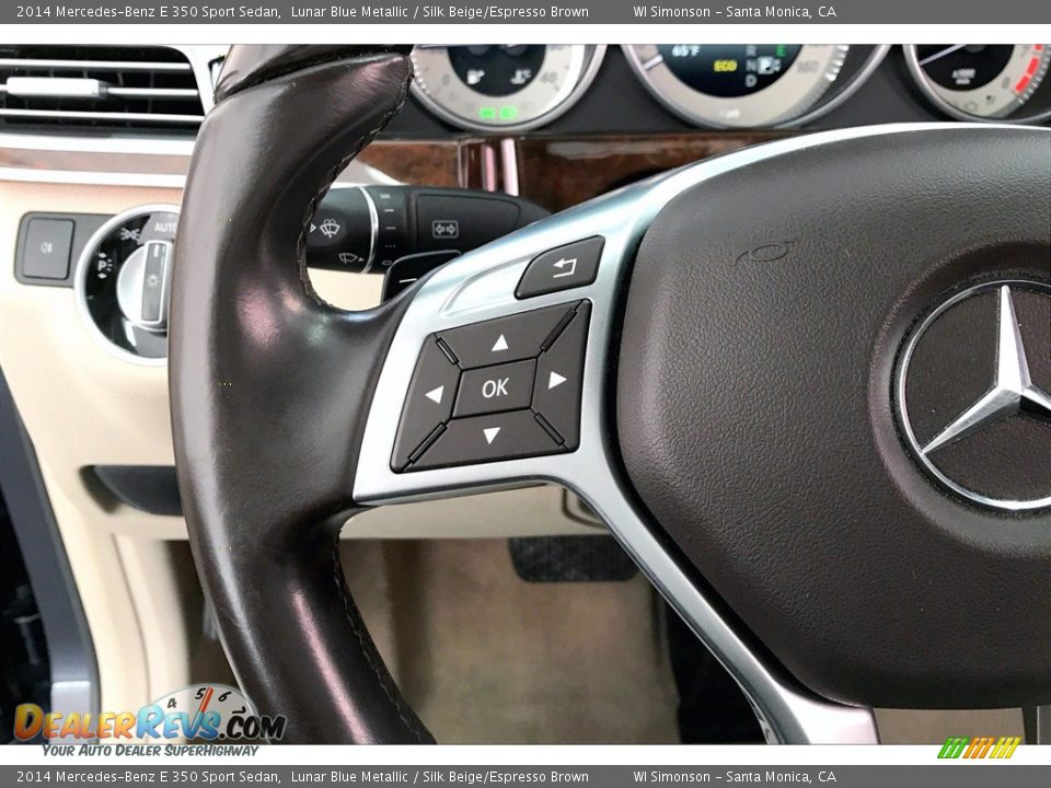 2014 Mercedes-Benz E 350 Sport Sedan Lunar Blue Metallic / Silk Beige/Espresso Brown Photo #21