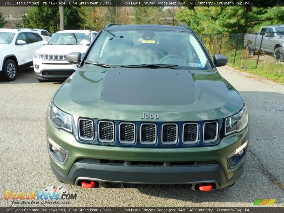 2021 Jeep Compass Trailhawk 4x4 Olive Green Pearl / Black Photo #2