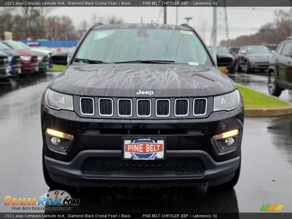 2021 Jeep Compass Latitude 4x4 Diamond Black Crystal Pearl / Black Photo #3