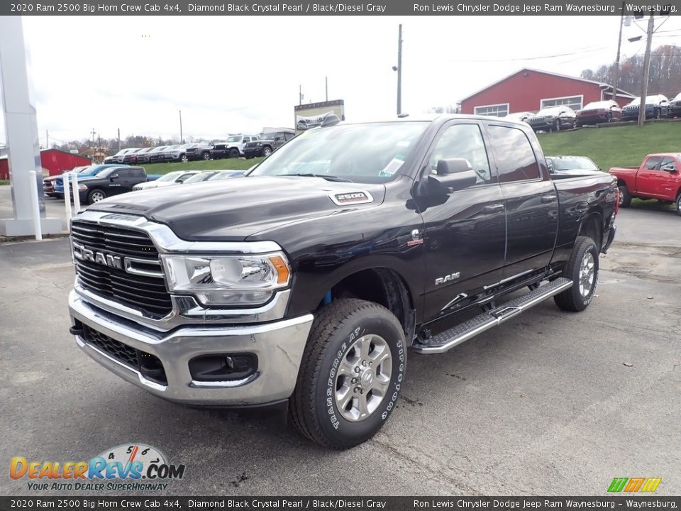 2020 Ram 2500 Big Horn Crew Cab 4x4 Diamond Black Crystal Pearl / Black/Diesel Gray Photo #1