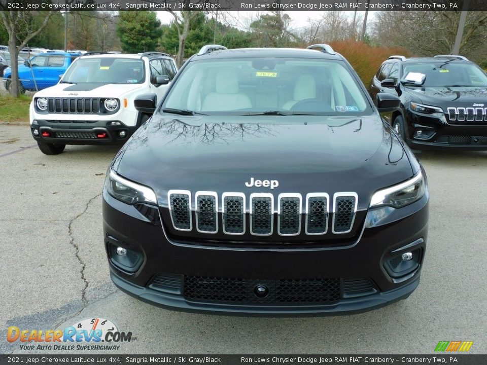 2021 Jeep Cherokee Latitude Lux 4x4 Sangria Metallic / Ski Gray/Black Photo #2