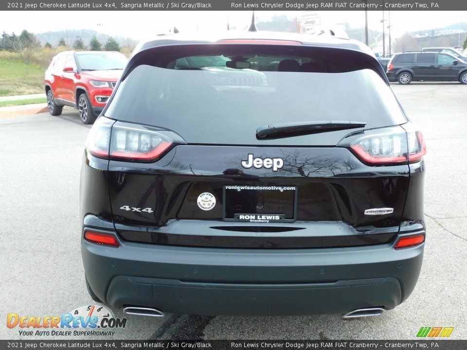 2021 Jeep Cherokee Latitude Lux 4x4 Sangria Metallic / Ski Gray/Black Photo #6