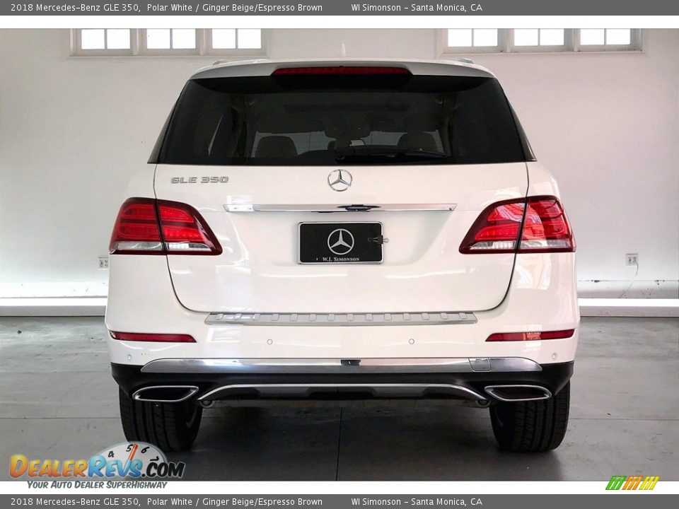 2018 Mercedes-Benz GLE 350 Polar White / Ginger Beige/Espresso Brown Photo #3