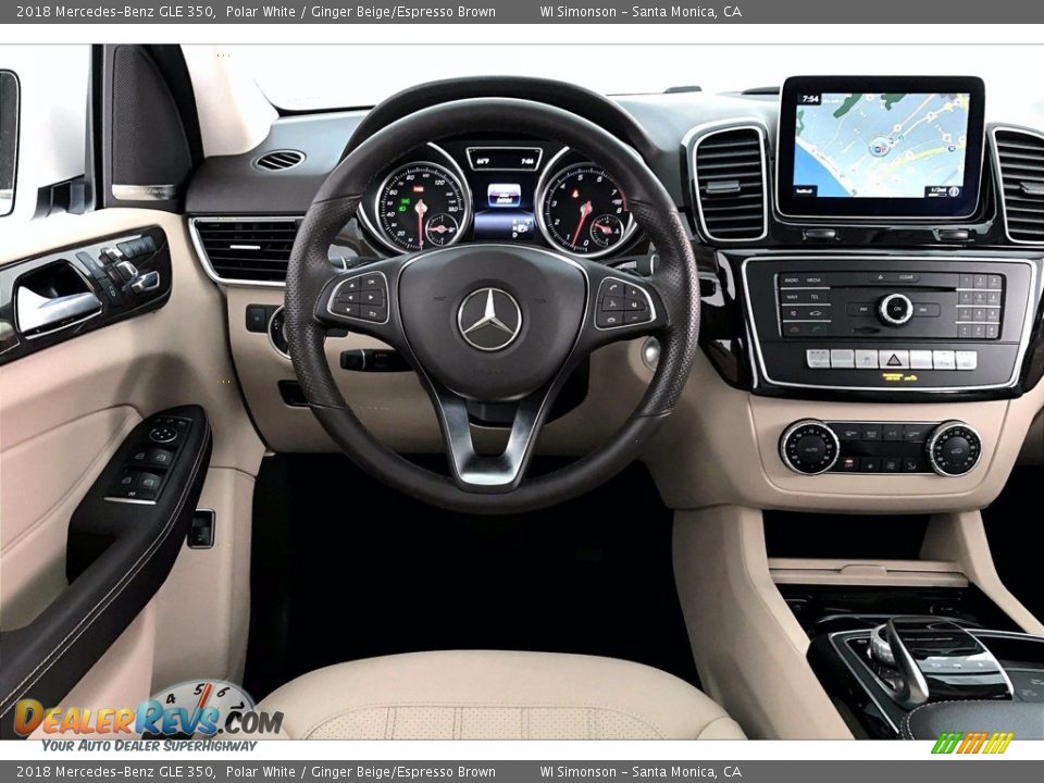 2018 Mercedes-Benz GLE 350 Polar White / Ginger Beige/Espresso Brown Photo #4