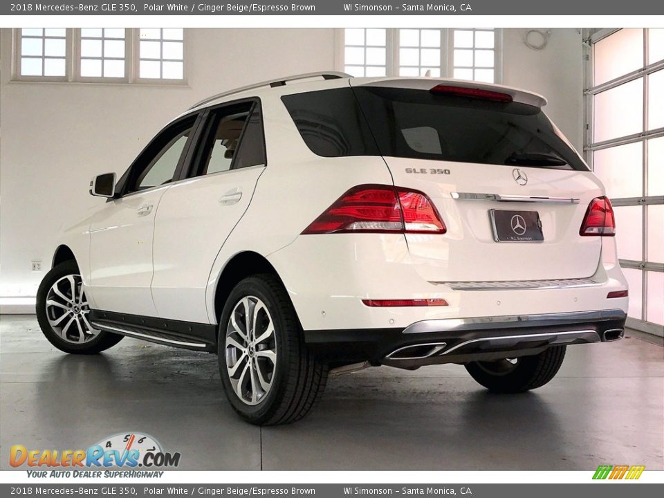 2018 Mercedes-Benz GLE 350 Polar White / Ginger Beige/Espresso Brown Photo #10